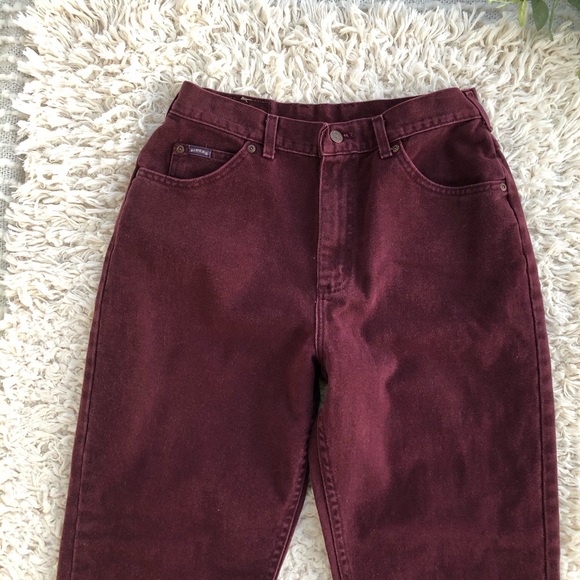SOLD Vintage Rider maroon high waisted jeans - Picture 4 of 8